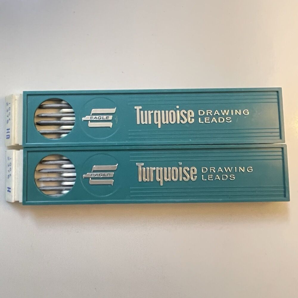 Vintage Lot Of 2 Eagle Turquoise Leads H and HB, One Missing Lead